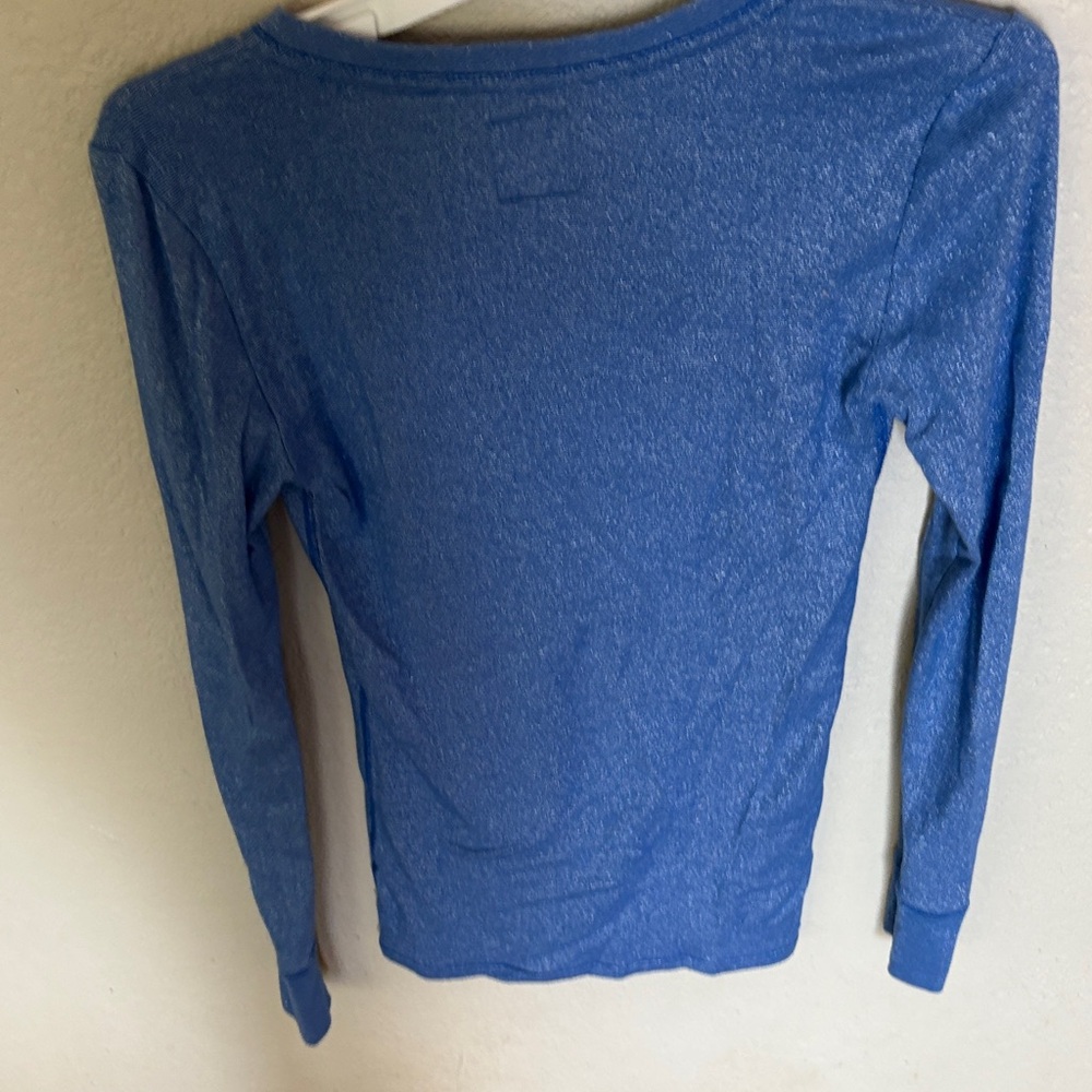 PINK Victoria's Secret Shimmering Blue Top with Silver Heart - Picture 4 of 4